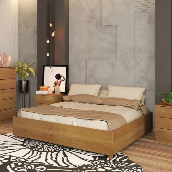 Cama Box Casal Mônaco Rustic